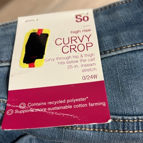 Jeans Women’s 0 24 High Rise Curvy Crop Distressed So Slim Skinny Vintage Fray - Picture 10 of 12